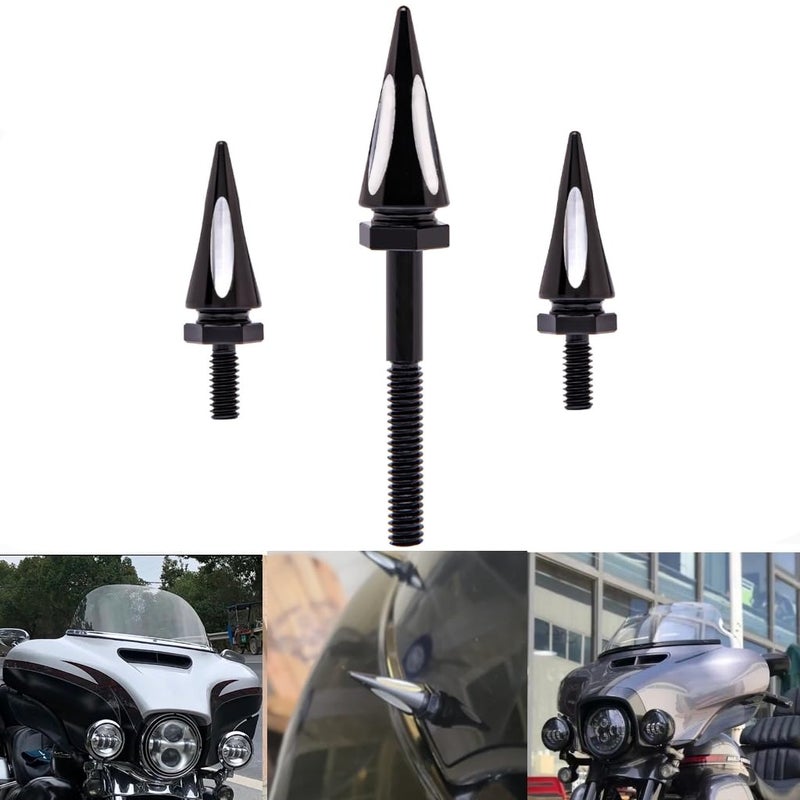 CWXEDN Windshield Screws Black Road Glide Windshield Spike Bolts Windscreen Screws Compatible with Harley Touring Models Street Glide Windshield Bolts (Street Glide 2014-2023) - Image 1